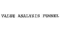 VALUE ANALYSIS FUNNEL