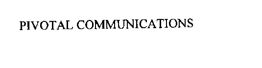 PIVOTAL COMMUNICATIONS