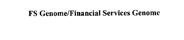 FS GENOME/FINANCIAL SERVICES GENOME