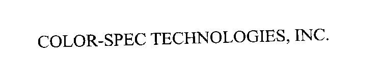 COLOR-SPEC TECHNOLOGIES, INC.