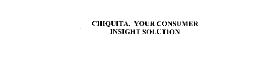 CHIQUITA.  YOUR CONSUMER INSIGHT SOLUTION