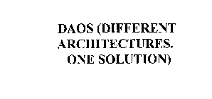 DAOS (DIFFERENT ARCHITECTURES. ONE SOLUTION)