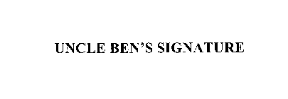 UNCLE BEN'S SIGNATURE