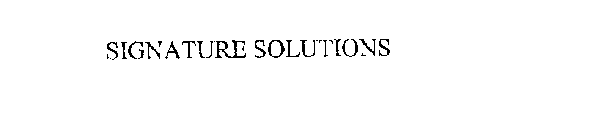 SIGNATURE SOLUTIONS