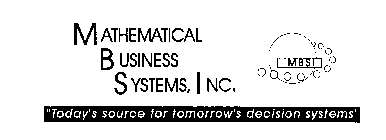 MBSI MATHEMATICAL BUSINESS SYSTEMS, INC. 