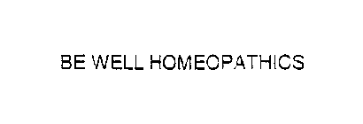 BE WELL HOMEOPATHICS