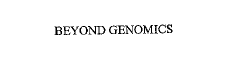BEYOND GENOMICS