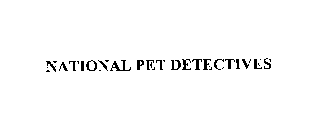 NATIONAL PET DETECTIVES