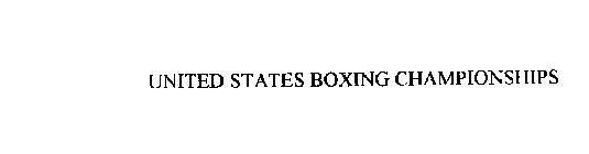 UNITED STATES BOXING CHAMPIONSHIPS