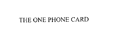 THE ONE PHONE CARD