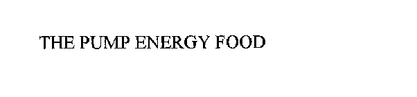 THE PUMP ENERGY FOOD