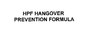 HPF HANGOVER PREVENTION FORMULA