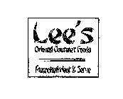 LEE'S ORIENTAL GOURMET FOODS PRECOOKED HEAT & SERVE