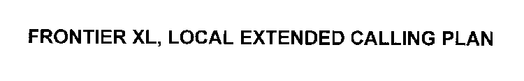 FRONTIER XL EXTENDED LOCAL CALLING PLAN