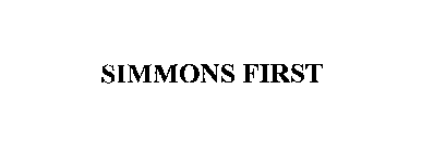 SIMMONS FIRST