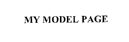 MY MODEL PAGE