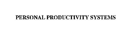 PERSONAL PRODUCTIVITY SYSTEMS