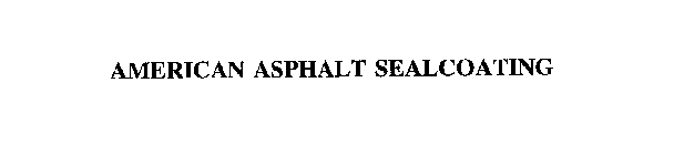 AMERICAN ASPHALT SEALCOATING