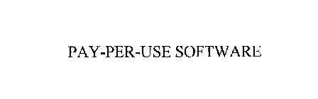 PAY-PER-USE SOFTWARE