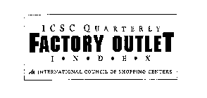 ICSC QUARTERLY FACTORY OUTLET I.N.D.E.XINTERNATIONAL COUNCIL OF SHOPPING CENTERS
