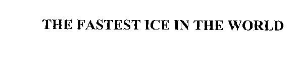 THE FASTEST ICE IN THE WORLD