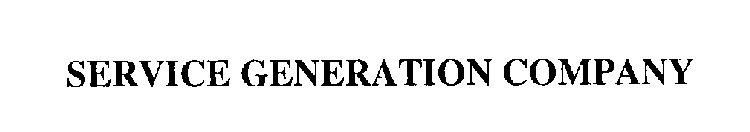 SERVICE GENERATION COMPANY