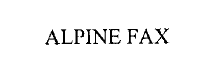 ALPINE FAX