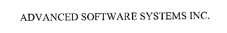 ADVANCED SOFTWARE SYSTEMS INC.