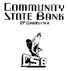 CSB COMMUNITY STATE BANK OF ORBISONIA