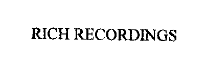 RICH RECORDINGS