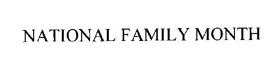 NATIONAL FAMILY MONTH