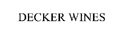DECKER WINES