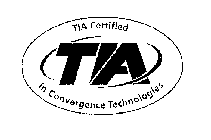 CERTIFIED IN TIA CONVERGENCE TECHNOLOGIES