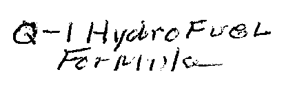 Q-1 HYDROFUEL FORMULA