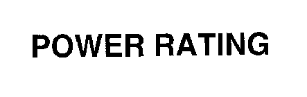 POWER RATING
