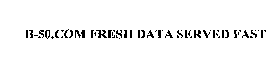 B-50.COM FRESH DATA SERVED FAST