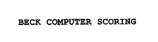 BECK COMPUTER SCORING