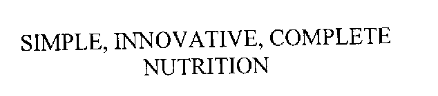 SIMPLE INNOVATIVE COMPLETE NUTRITION