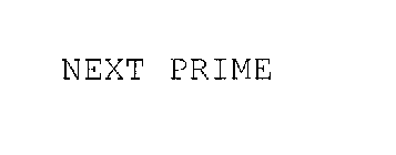 NEXT PRIME