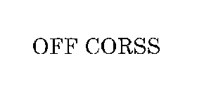 OFF CORSS