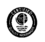 CERTIFIED QUALITY WOODWORK ARCHITECTURAL WOODWORK INSTITUTE