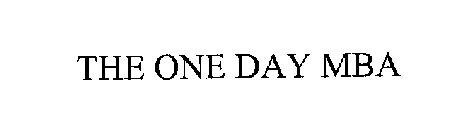 THE ONE DAY MBA