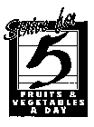 STRIVE FOR 5 FRUITS & VEGETABLES A DAY