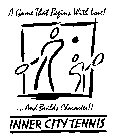 A GAME THAT BEGINS WITH LOVE! ... AND BUILDS CHARACTER!! INNER CITY TENNIS