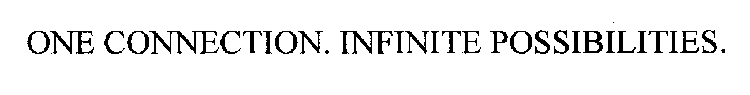 ONE CONNECTION. INFINITE POSSIBILITIES.