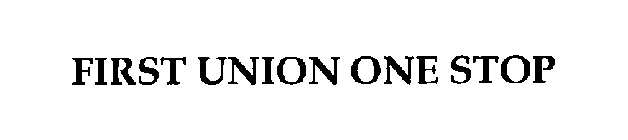 FIRST UNION ONE STOP