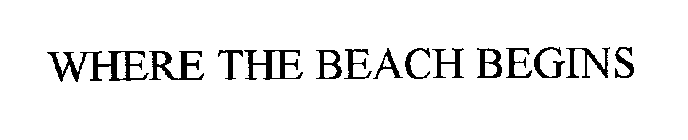 WHERE THE BEACH BEGINS