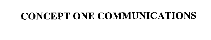 CONCEPT ONE COMMUNICATIONS