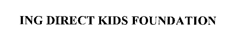 ING DIRECT KIDS FOUNDATION