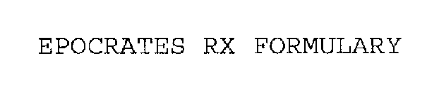 EPOCRATES RX FORMULARY